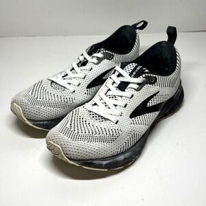 Brooks Revel 5 Running Shoes Womens 7.5 Black White Knit Athletic Sneakers